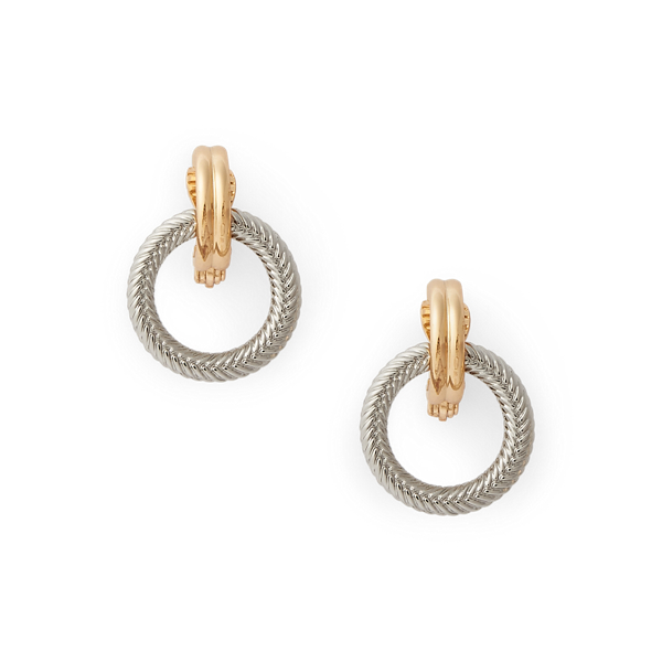 Boucles d'oreilles &agrave; clip bicolores