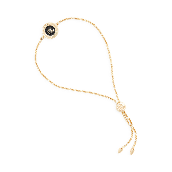 Gold-Tone Logo Enamel Slider Bracelet