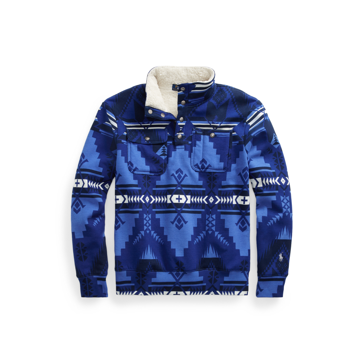 Southwestern Fleece Mockneck Pullover