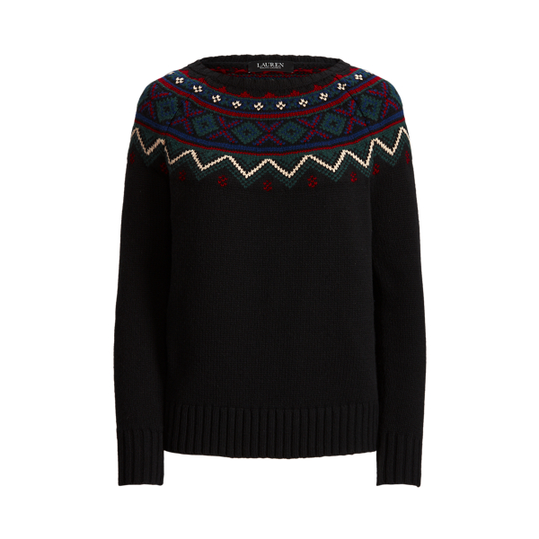Fair Isle Wool-Blend trui Lauren in 1