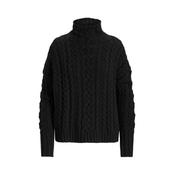 Cable-Knit Turtleneck Sweater