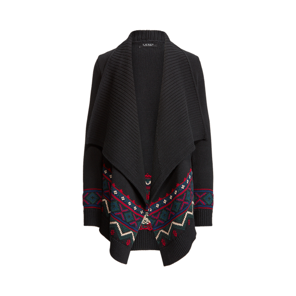 Fair Isle Cotton-Blend Cardigan Lauren 1