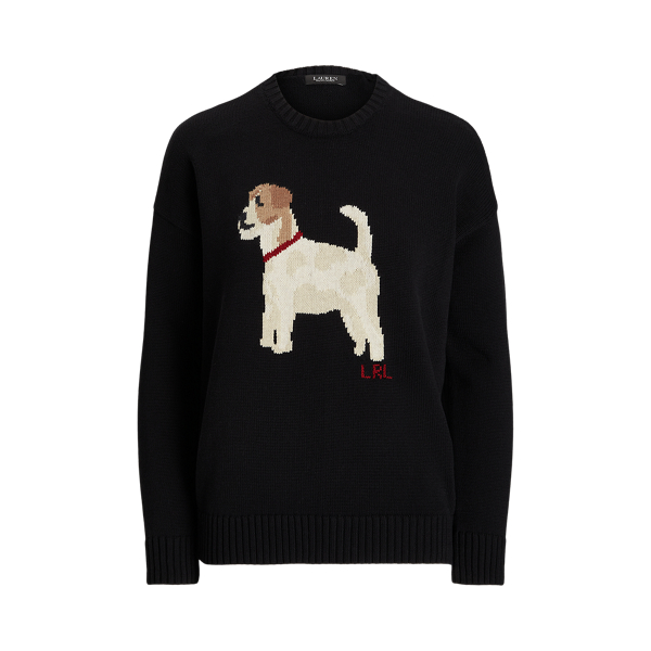 Intarsia-Knit Cotton Sweater Lauren 1