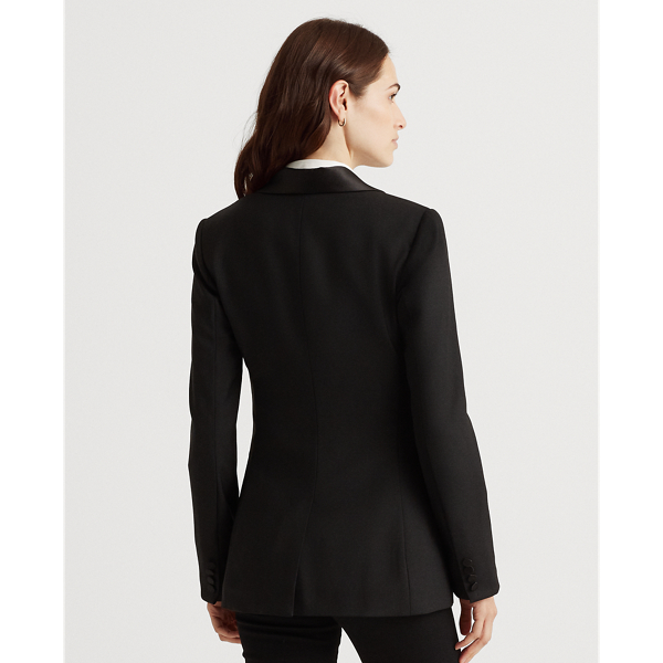 Polo Black Wool Crepe Blazer Lauren 5