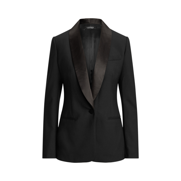 Polo Black Wool Crepe Blazer Lauren 2