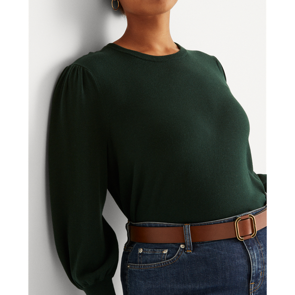 ラルフ・ローレン Lauren Ralph Lauren Cotton-Blend Puff-Sleeve Sweater レディース Sweater Women's Cotton-Blend Puff-Sleeve Sweater | Ralph Lauren