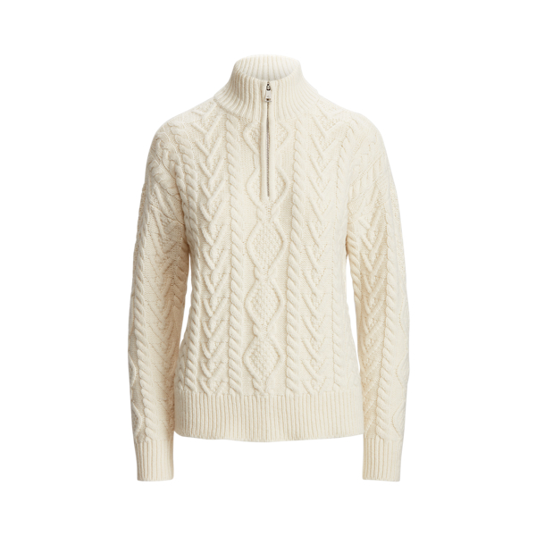 Cable-Knit Quarter-Zip Jumper