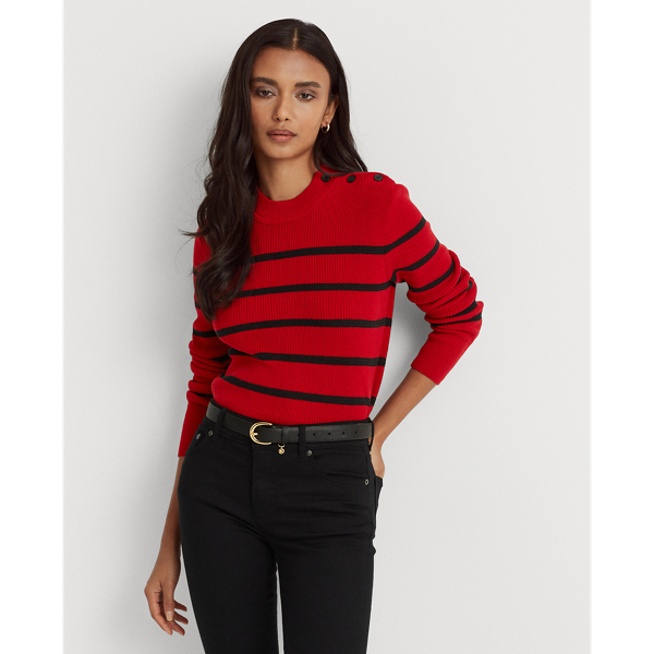 Striped Mockneck Sweater