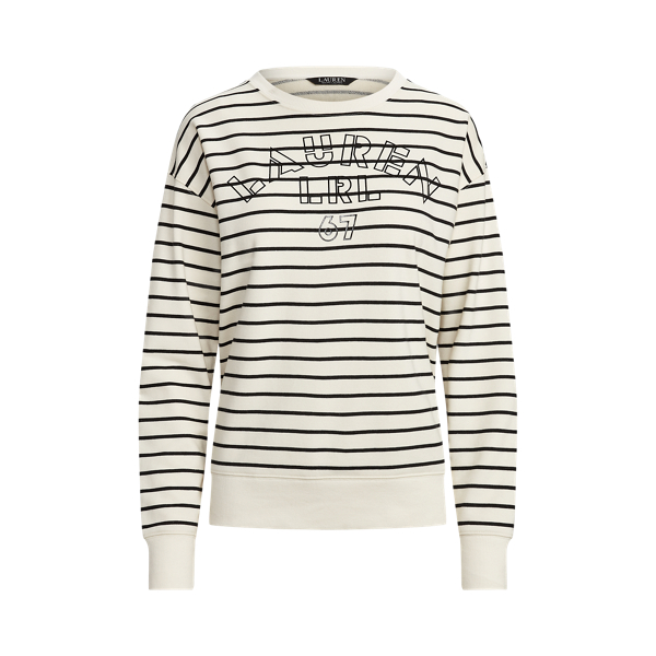 Pull ray&eacute; &agrave; logo en coton &eacute;ponge Lauren en 1