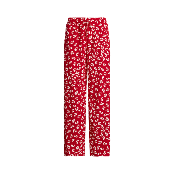 Tulip-Print Crepe Wide-Leg Trouser Lauren 1