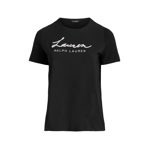 Script-Logo Jersey T-Shirt Lauren Woman 1