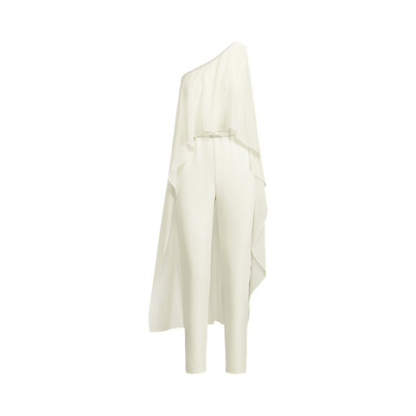 Crepe One-Shoulder Jumpsuit Lauren em 1