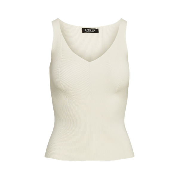 Cotton-Blend Sleeveless Sweater Lauren em 1