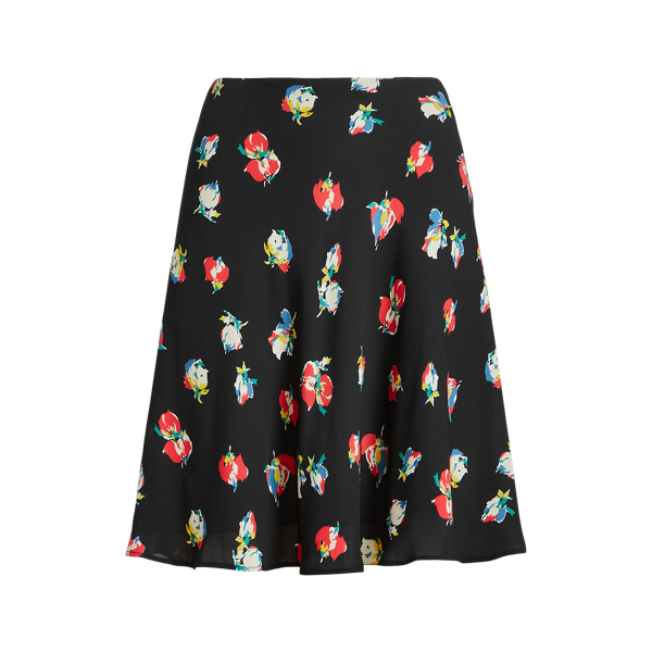 Gebloemde georgette rok Lauren in 1