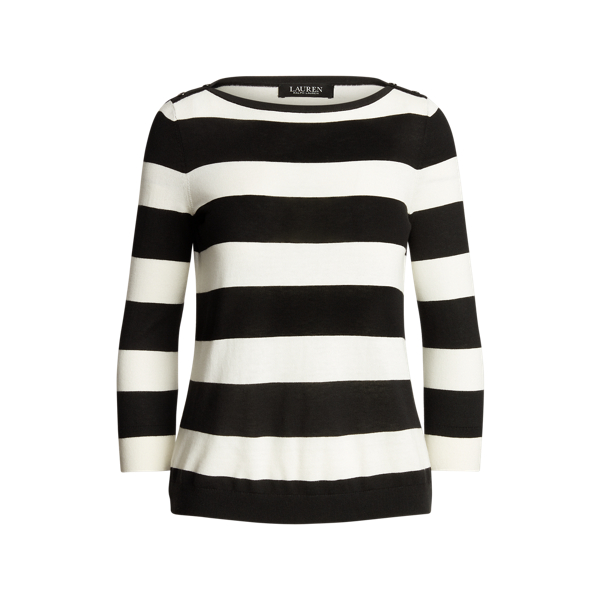 Striped Cotton-Blend Jumper Lauren 1