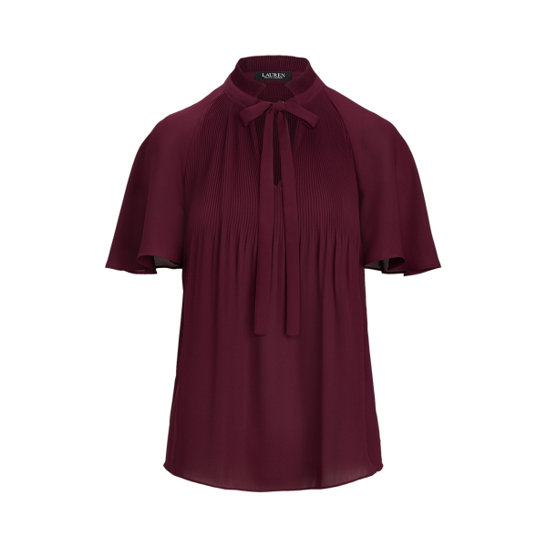 Geplooide georgette top Lauren in 1