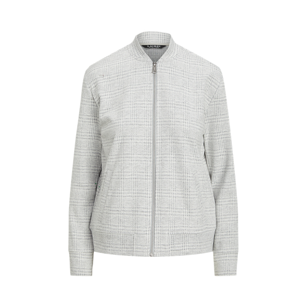 Glen Plaid Jacquard Bomber Jacket Lauren 1