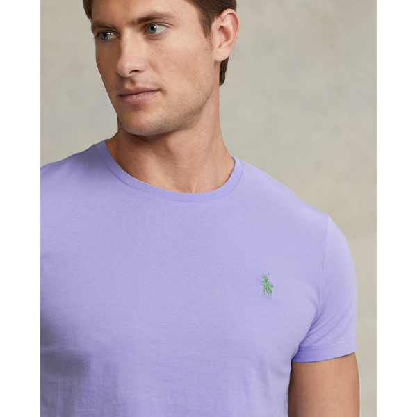 Sky Lavender Custom Slim Fit Jersey Crewneck T-Shirt Polo Ralph Lauren 6