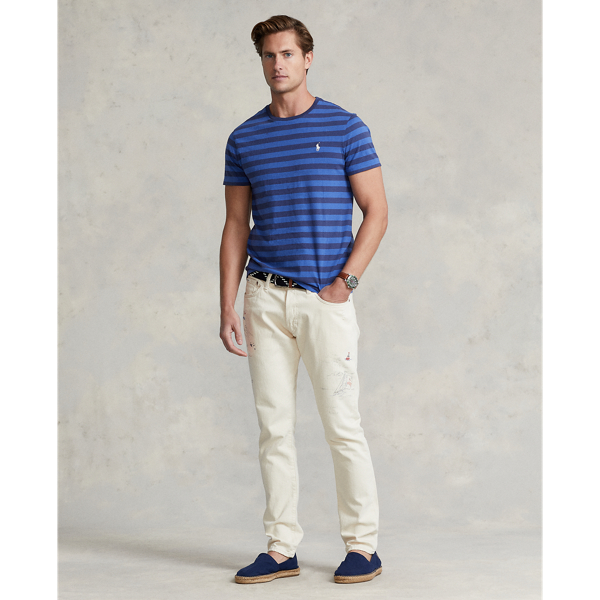 Liberty/Light Navy Custom Slim Fit Jersey Crewneck T-Shirt Polo Ralph Lauren 4