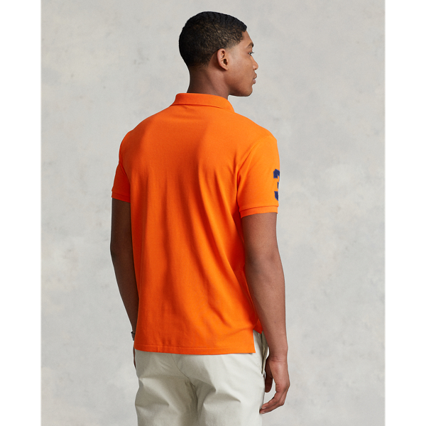 Sailing Orange Custom Slim Fit Triple-Pony Polo Shirt Polo Ralph Lauren 5