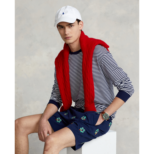 Refined Navy/White Classic Fit Striped Soft Cotton T-Shirt Polo Ralph Lauren 1