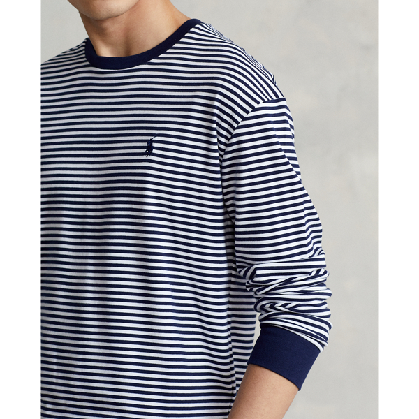 Refined Navy/White Classic Fit Striped Soft Cotton T-Shirt Polo Ralph Lauren 6