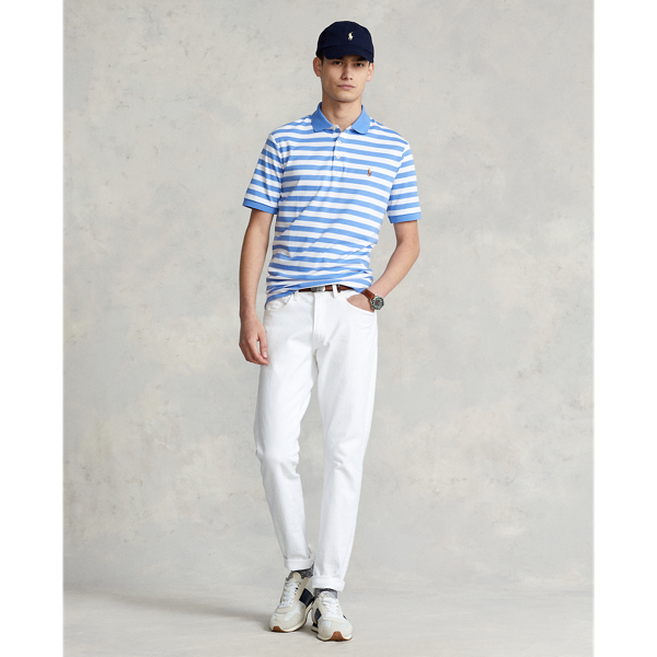 Harbor Island Blue/White Classic Fit Soft Cotton Polo Shirt Polo Ralph Lauren 4