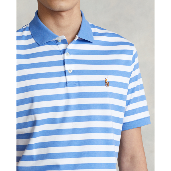 Harbor Island Blue/White Classic Fit Soft Cotton Polo Shirt Polo Ralph Lauren 6