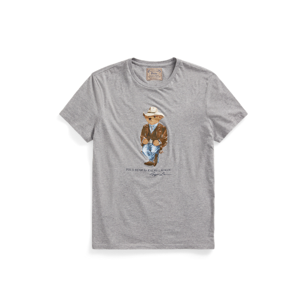 Custom slim fit T-shirt met Polo Bear Polo Ralph Lauren in 1