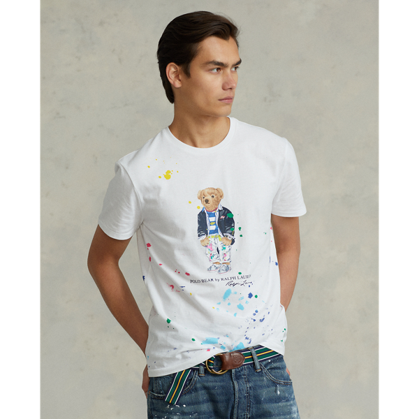 White Bear Custom Slim Fit Polo Bear Jersey T-Shirt Polo Ralph Lauren 1