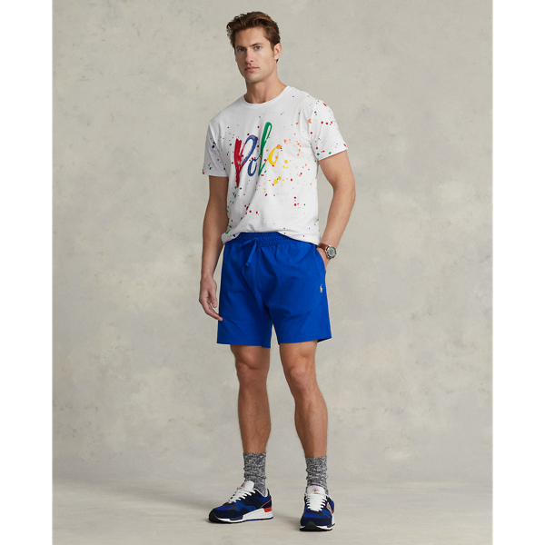 White Multi Classic Fit Logo Paint-Splatter T-Shirt Polo Ralph Lauren 4