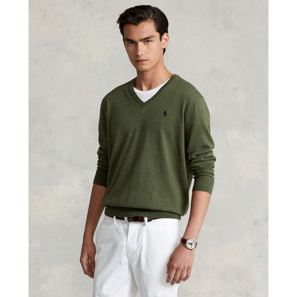 Cotton V Neck Sweater