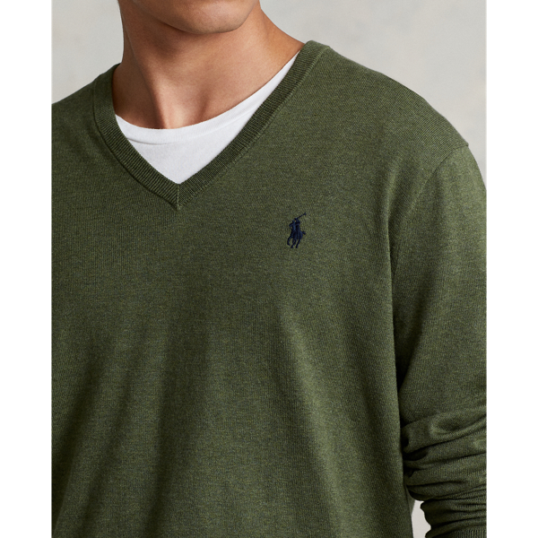 Polo Ralph Lauren Sweater Adult XL Green Merino Wool V-Neck newest Pullover Mens NEW