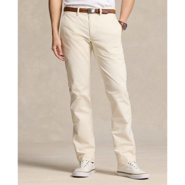 Stretch Straight Fit Washed Chino Pant