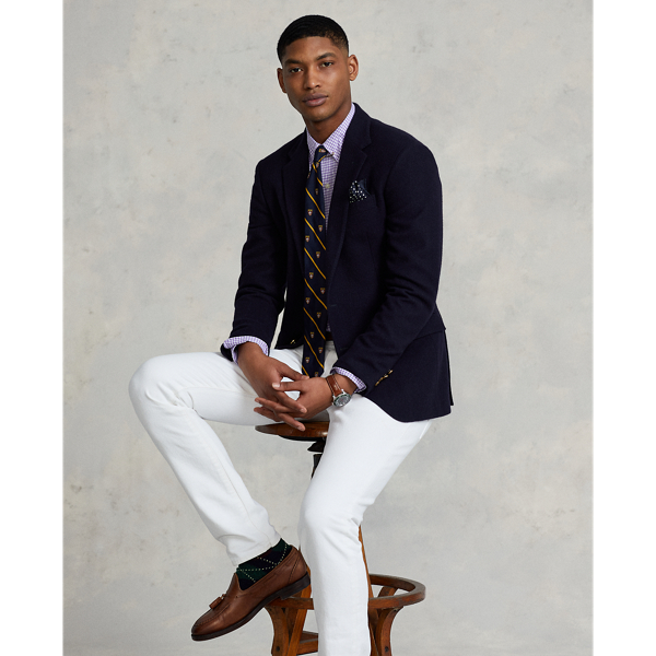 Lavender/White Classic Fit Stretch Poplin Shirt Polo Ralph Lauren 7