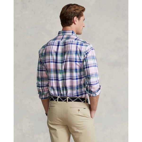 Pink/Blue Multi Classic Fit Plaid Oxford Shirt Polo Ralph Lauren 5