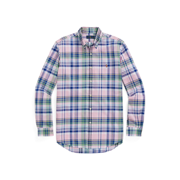 Pink/Blue Multi Classic Fit Plaid Oxford Shirt Polo Ralph Lauren 2