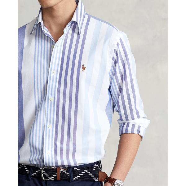 Blue Multi Classic Fit Striped Oxford Shirt Polo Ralph Lauren 6