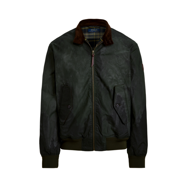 Veste en toile cir&eacute;e