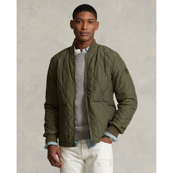 Mens padded bomber jacket on sale