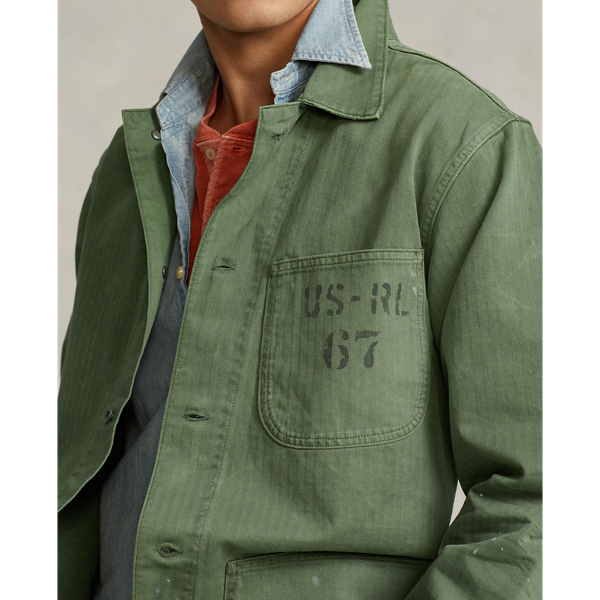 Keene Herringbone Utility Jacket Polo Ralph Lauren 6