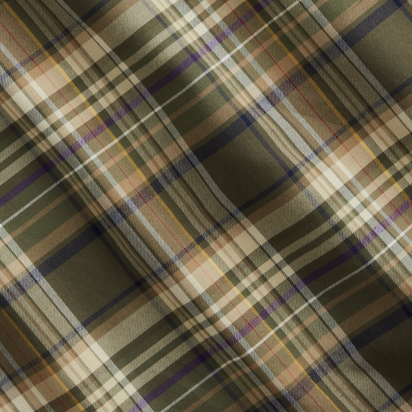 Olive/Cream Multi Custom Fit Plaid Twill Shirt Polo Ralph Lauren 7