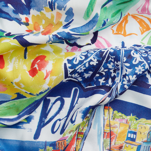 Sur La Plage Classic Fit Riviera-Print Camp Shirt Polo Ralph Lauren 7