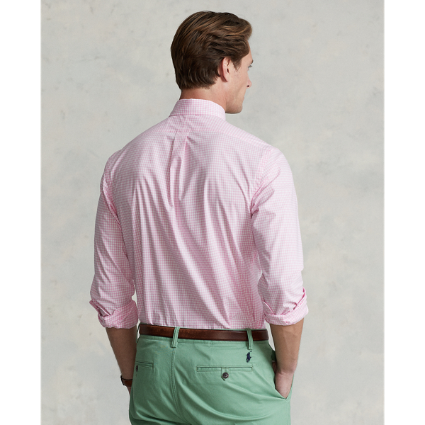 Pink/White Slim Fit Gingham Stretch Poplin Shirt Polo Ralph Lauren 5