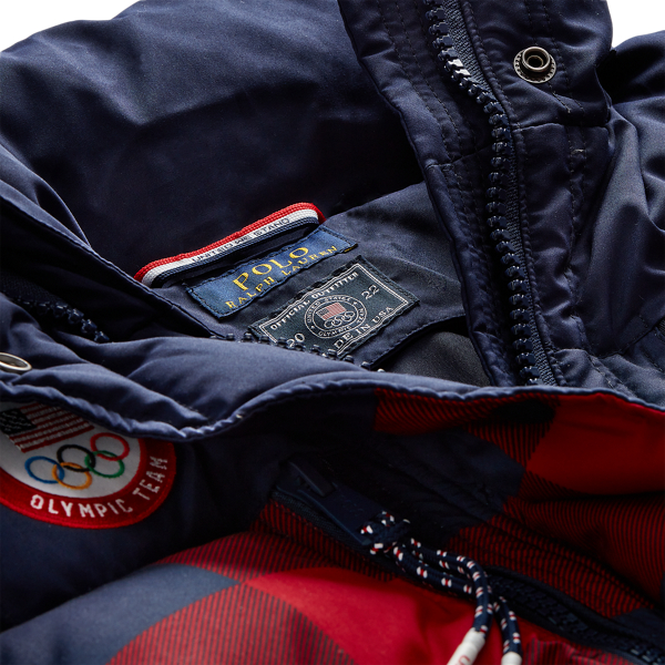 Refined Navy/Plaid Team USA Closing Ceremony Down Jacket Polo Ralph Lauren 9