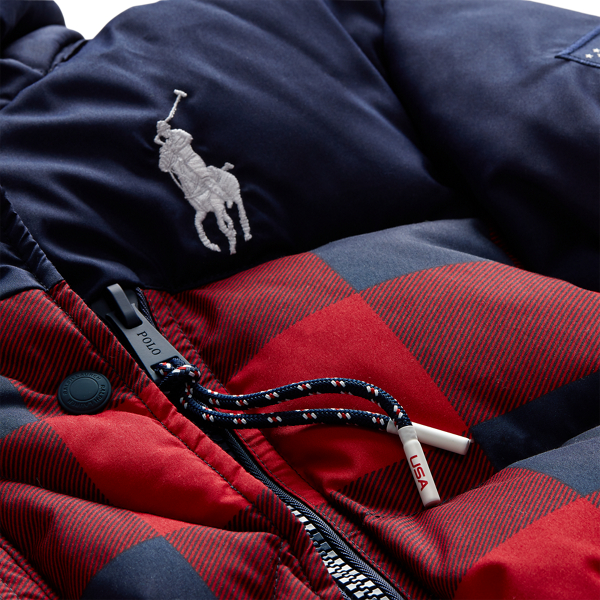 Refined Navy/Plaid Team USA Closing Ceremony Down Jacket Polo Ralph Lauren 13
