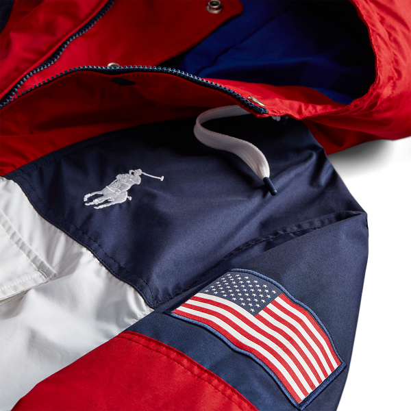 Ceramic White Multi Team USA Opening Ceremony Anorak Polo Ralph Lauren 10
