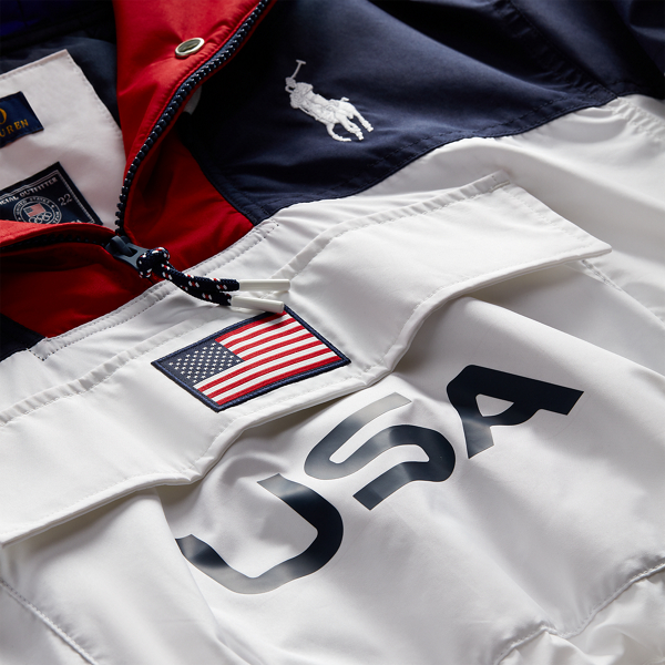 Ceramic White Multi Team USA Opening Ceremony Anorak Polo Ralph Lauren 11