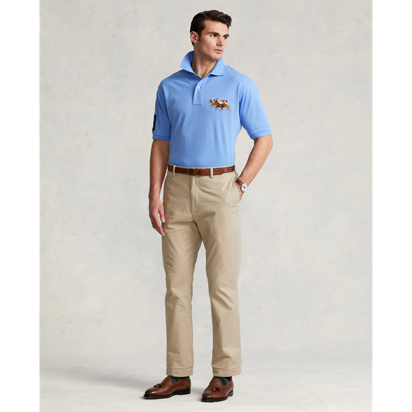 Harbor Island Blue Triple-Pony Mesh Polo Shirt Big & Tall 4
