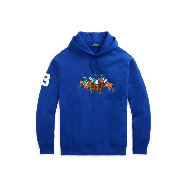 Triple-Pony Fleece Hoodie